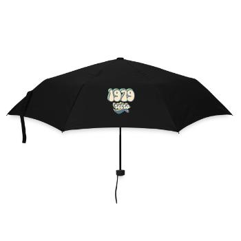 1979 Retro Geschenkidee - Regenschirm (klein) - Schwarz - Vorne
