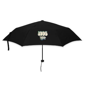1995 Retro Geschenkidee - Regenschirm (klein) - Schwarz - Vorne