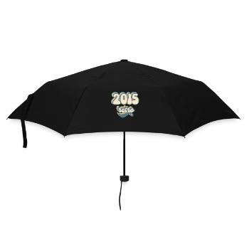 2015 Retro Geschenkidee - Regenschirm (klein) - Schwarz - Vorne