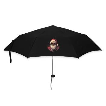 Cool Santa: Weihnachten mit Stil und Attitüde! - Regenschirm (klein) - Schwarz - Vorne