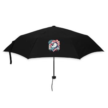 Patriotic Eagle with American Flag - Umbrella (small) - black - Front