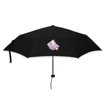 Schläfriger Kakadu Gemütliches Cartoon-Design - Regenschirm (klein) - Schwarz - Vorne