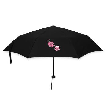Dictons Thé - Parapluie standard - noir - Devant