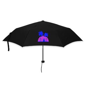 Zelt Palmen Erholung Strand Urlaub Outdoor Camper - Regenschirm (klein) - Schwarz - Vorne