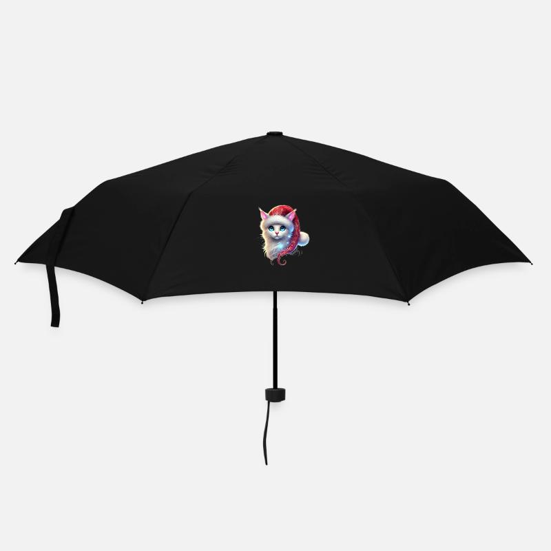 Chat de Noël - Parapluie standard - noir