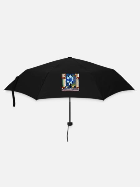 Une fleur bleue dans ma tête - Parapluie standard - noir