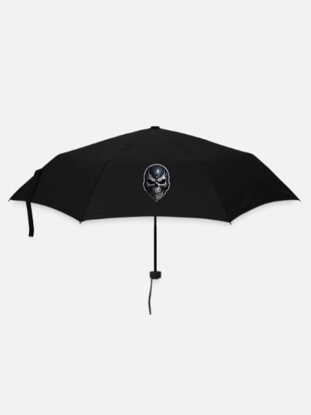 Totenkopf Skull - Regenschirm (klein) - Schwarz