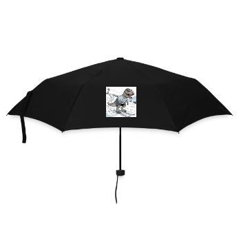 Ski-Rex, T-Rex - Regenschirm (klein) - Schwarz - Vorne