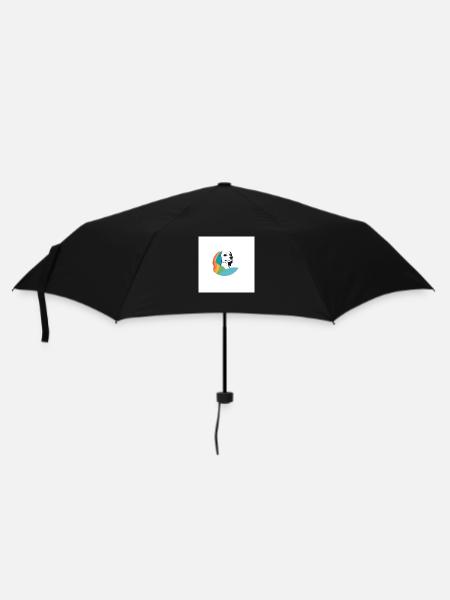 Bunter Hund - Regenschirm (klein) - Schwarz