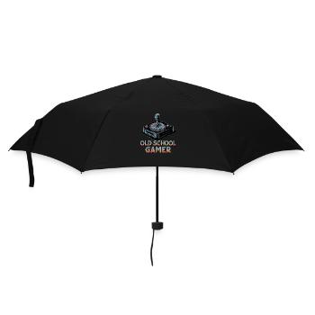 Old School Gamer – Retro Joystick - Umbrella (small) - black - Front
