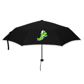 Raupe Böse Piraten Matrose Mütze Lustig Süß Comic - Regenschirm (klein) - Schwarz - Vorne