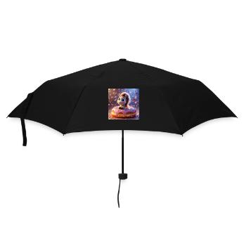 Zuckerwölkchen super süß - Regenschirm (klein) - Schwarz - Vorne