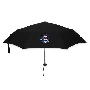 Chat mignon Noël - Parapluie standard - noir - Devant