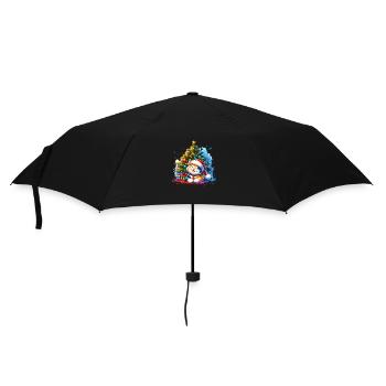 Chat mignon Noël - Parapluie standard - noir - Devant