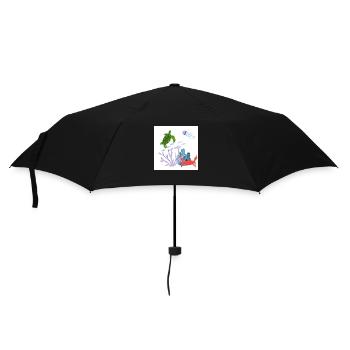 Föhliches Korallenriff - Regenschirm (klein) - Schwarz - Vorne