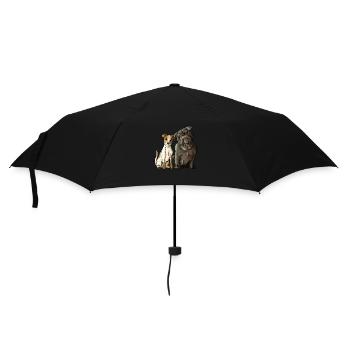 Russell Bulldog - Regenschirm (klein) - Schwarz - Vorne