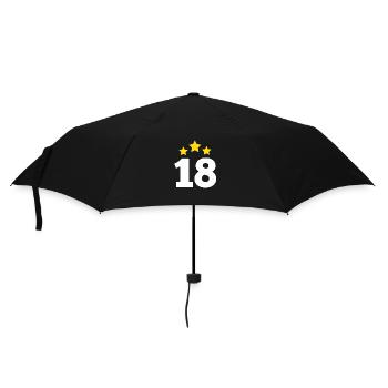 18 Jahre alter Stern - Geschenk zum 18. Jubiläum - Regenschirm (klein) - Schwarz - Vorne
