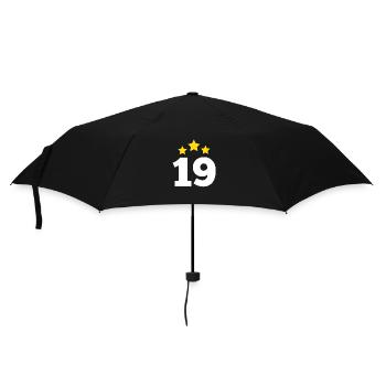19 Jahre alter Stern - Geschenk zum 19. Jubiläum - Regenschirm (klein) - Schwarz - Vorne