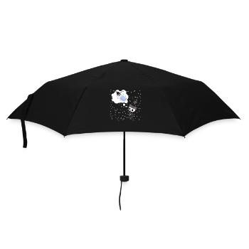 Warme Gedanken im Winter - Regenschirm (klein) - Schwarz - Vorne