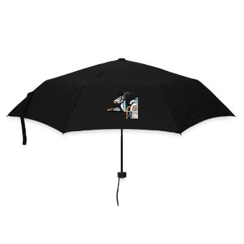 Modern Hirsch Design #1 - Regenschirm (klein) - Schwarz - Vorne