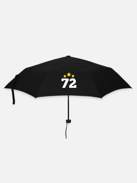 72 ans étoile - cadeau 72e anniversaire - Parapluie standard - noir