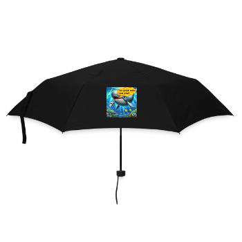 Ich glaub, mein Wal pfeift - Regenschirm (klein) - Schwarz - Vorne