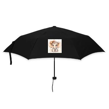 Mignon bébé éléphant - T-shirt mignon pour enfants - Parapluie standard - noir - Devant