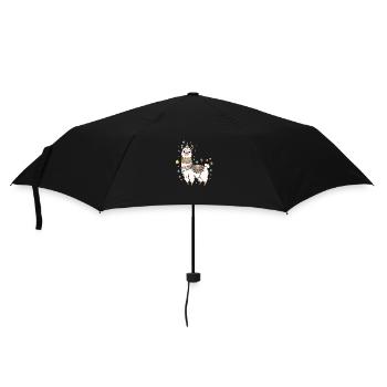 Llamazing Vibes - Regenschirm (klein) - Schwarz - Vorne