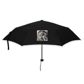 König Löwe II - Regenschirm (klein) - Schwarz - Vorne