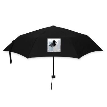 Super stick figure in the city - Umbrella (small) - black - Front