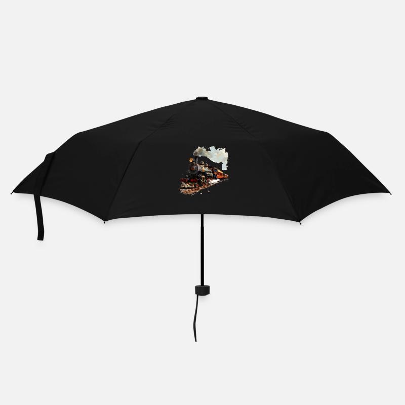 Dampflokomotiven wecken Kindheitserinnerungen - Regenschirm (klein) - Schwarz
