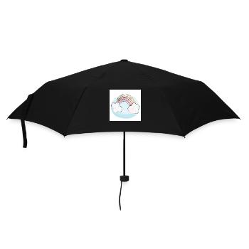 Arc-en-ciel - Parapluie standard - noir - Devant