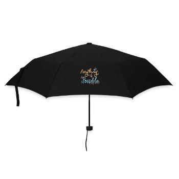 "Anything Is Possible" Motivational Design - Umbrella (small) - black - Front