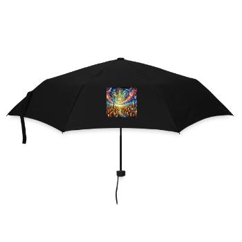 Die Uhr des Himmels - Regenschirm (klein) - Schwarz - Vorne