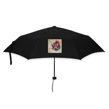 Farben in Bewegung - Regenschirm (klein) - Schwarz - Vorne