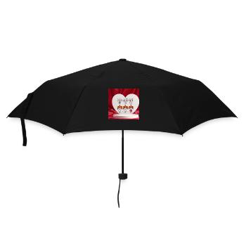 Mädchen2 - Regenschirm (klein) - Schwarz - Vorne