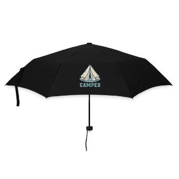 zelt comic - Regenschirm (klein) - Schwarz - Vorne