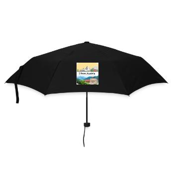 WUNDERSCHÖN ÖSTERREICH - Regenschirm (klein) - Schwarz - Vorne