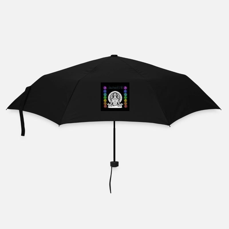 Namastè White - Regenschirm (klein) - Schwarz