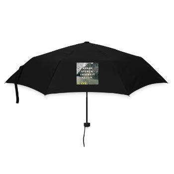 Berge lieben - Freiheit leben - Regenschirm (klein) - Schwarz - Vorne