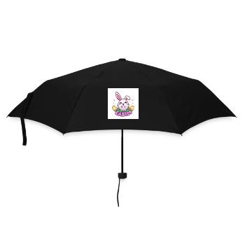 Bunte Ostern - Regenschirm (klein) - Schwarz - Vorne