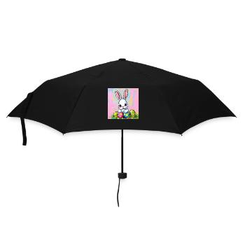 Bunter Ostertag - Regenschirm (klein) - Schwarz - Vorne