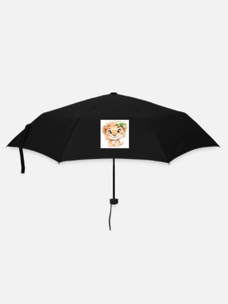 Lion for Girls – Design Clothing & Accessories - Umbrella (small) - black