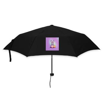 Grauer Hase und bunte Ostereier - Regenschirm (klein) - Schwarz - Vorne