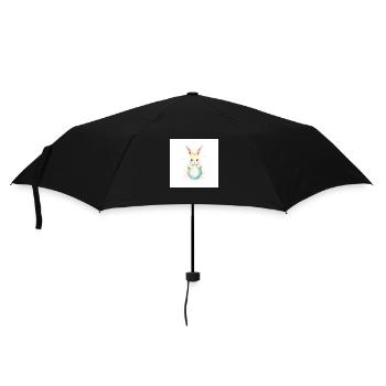 Ei-Liebe & Hasenzauber - Regenschirm (klein) - Schwarz - Vorne