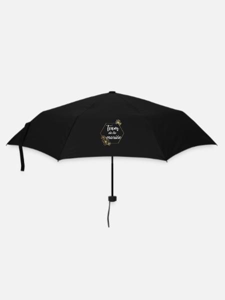 Team de la Mariée doré floral - Parapluie standard - noir