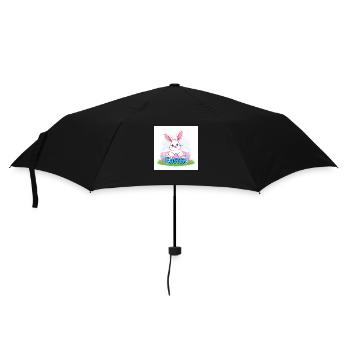 Der bunte Hase von Ostern - Regenschirm (klein) - Schwarz - Vorne