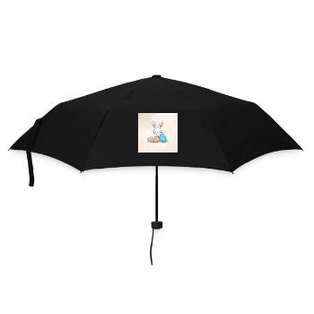 Osterei-Abenteuer mit Hasi (Ostern) - Regenschirm (klein) - Schwarz - Vorne