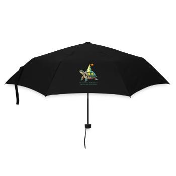 Tortue de fête : Profitez de mon âge ! - Parapluie standard - noir - Devant