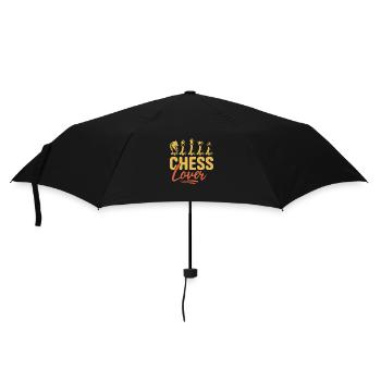 Chess Junkie Geschenk Schach Sport Schachmeister - Regenschirm (klein) - Schwarz - Vorne